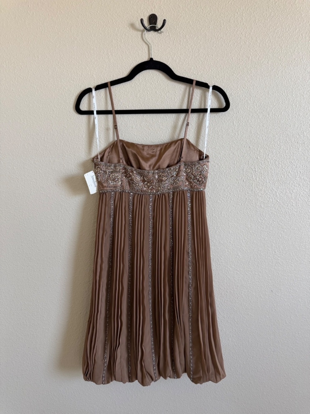 Sue Wong Nocturne Beaded Empire Pleated Bubble Hem Cocktail Dress 2 NWT / Flaw* - Picture 5 of 9